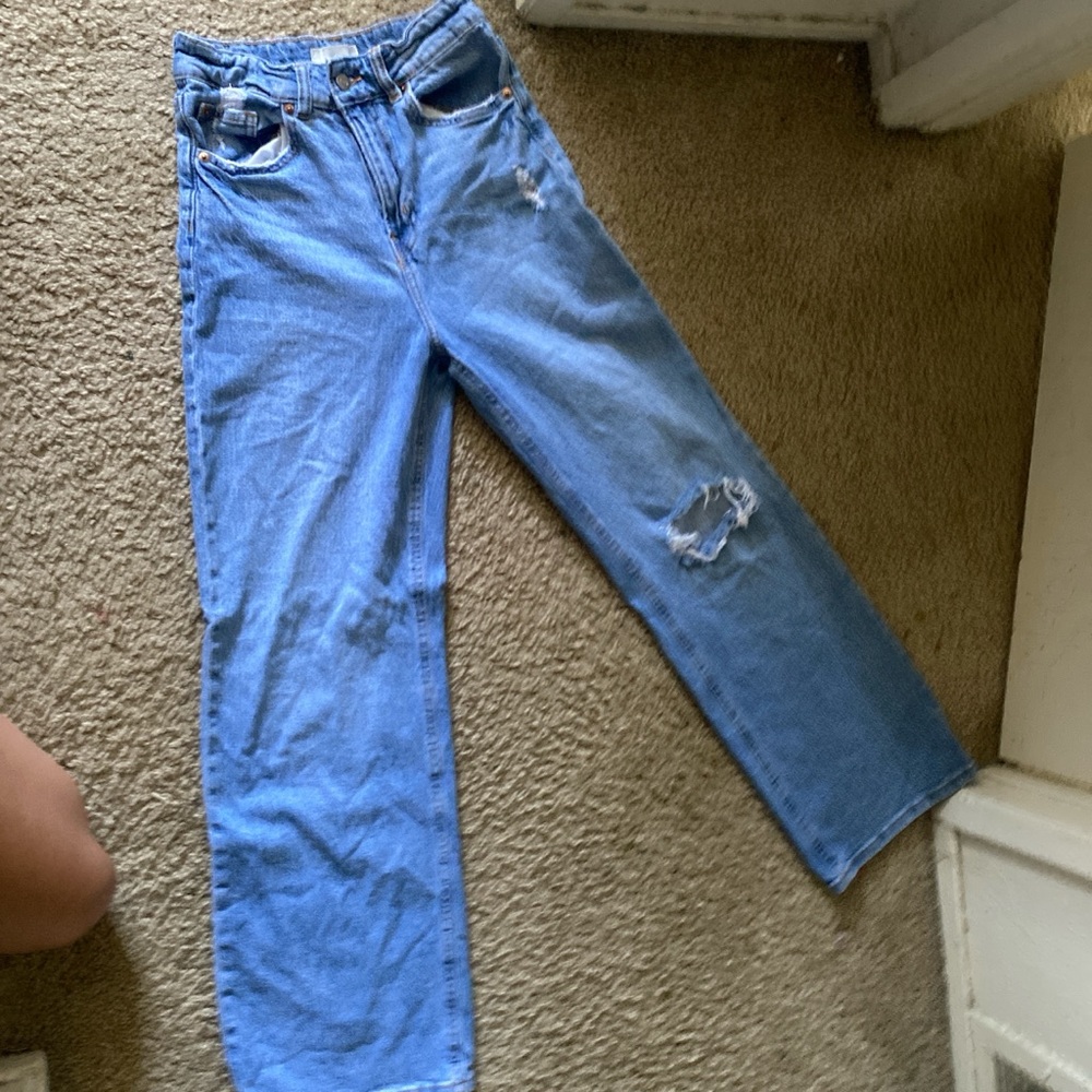 H&M Women's High Rise Jeans - Light Blue
